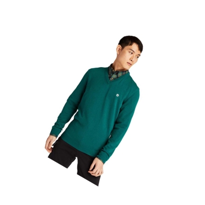 Suéteres Timberland Cohas Brook V-Neck Hombre Verde | ES-ETAJI72