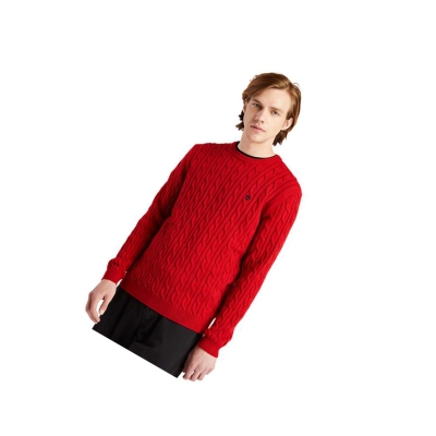 Suéteres Timberland Phillips Brook Cable-knit Hombre Rojas | ES-PQJTA05